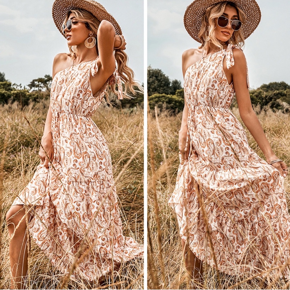 Bohemian Paisley Maxi Dress (Ankle Length) - Picture 3 of 3